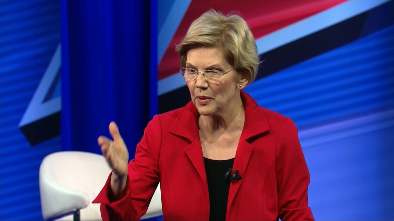 03 cnn warren town hall SCREEN GRAB