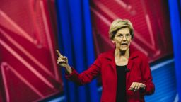 Jackson, MS - March 18, 2019 - Democratic presidential candidate Sen. Elizabeth Warren answered questions at a town hall moderated by CNN's Jake Tapper at Jackson State University.