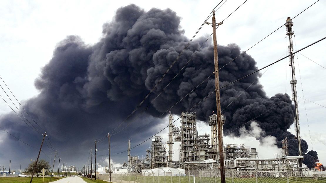 The fire at the Intercontinental Terminals Company in Deer Park burned for days. 