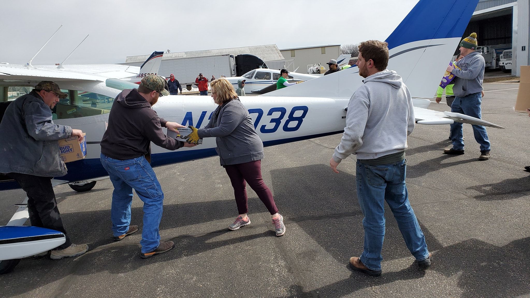 Private pilots stepped in to help stranded residents in Fermont, Nebraska.