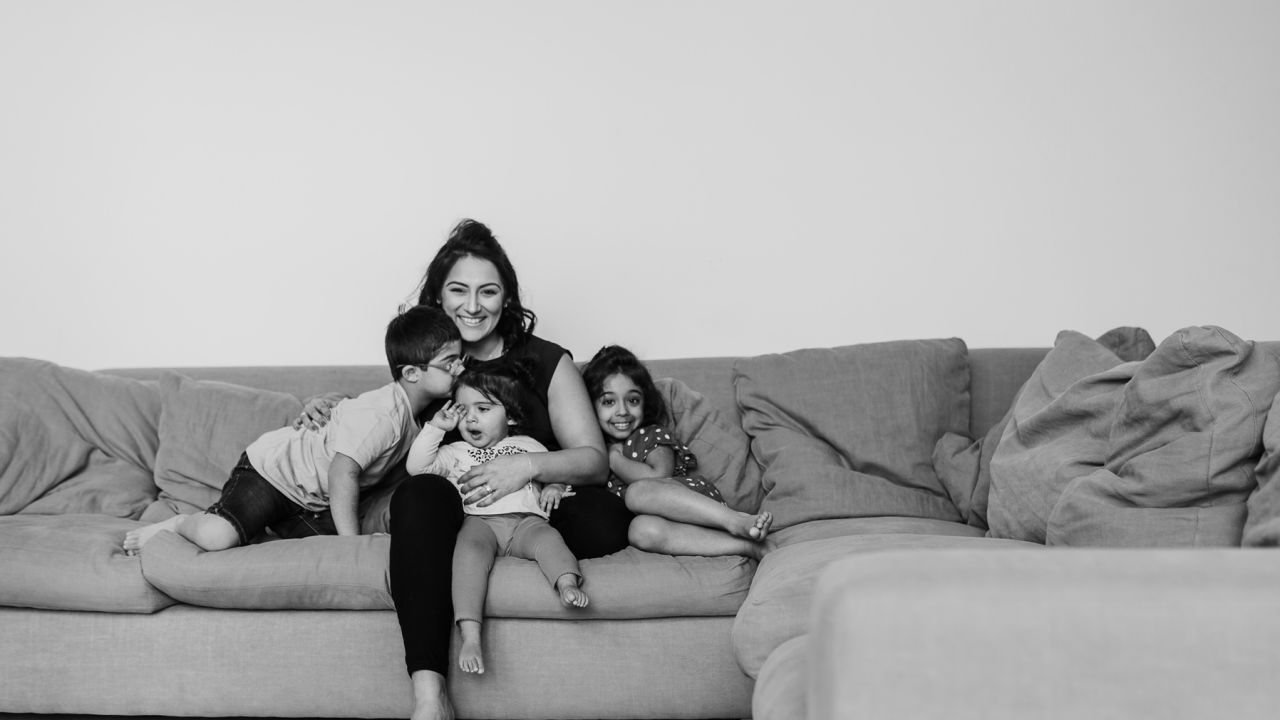 Nisha Jogia Soni and her three children: Kush, Keira and Shailee