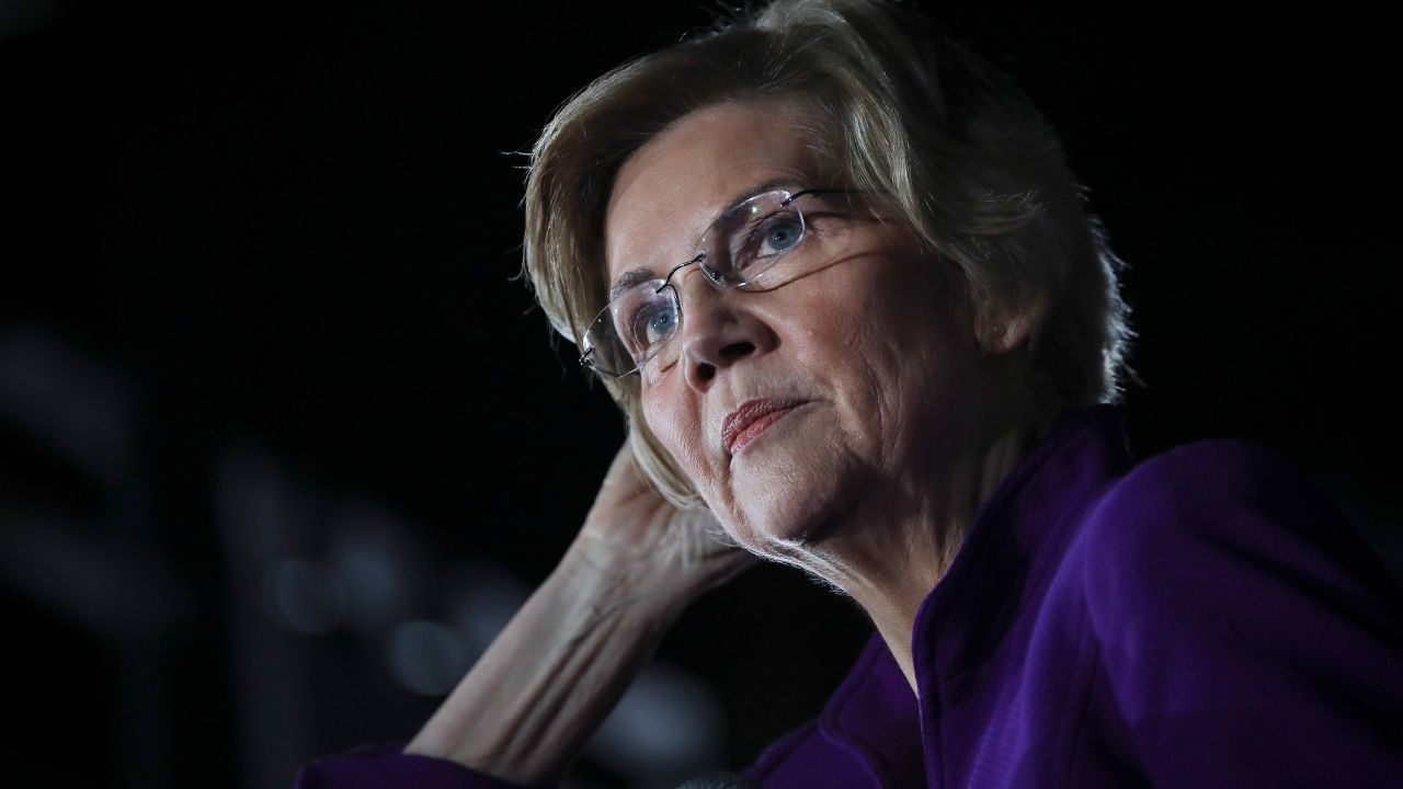 Elizabeth Warren, a US senator from Massachusetts, speaks during a campaign event in March 2019.