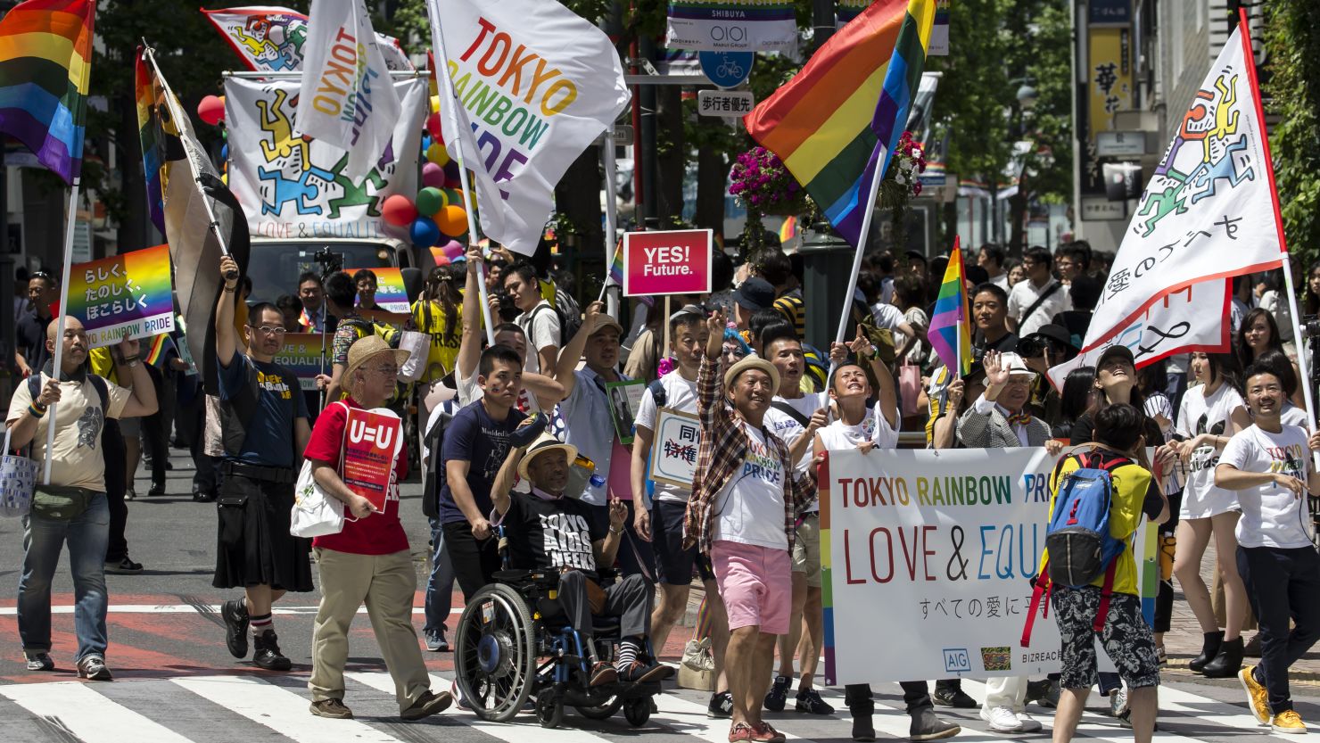 <strong>Tokyo, Japan. </strong>Tokyo's Rainbow Pride Parade marched through Shibuya and Harajuku on the final day of the May 2018 celebrations. 