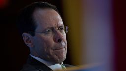 Randall Stephenson, chairman and chief executive officer of AT&T Inc., listens during an Economic Club of Washington event in Washington, D.C., U.S., on Wednesday, March 20, 2019. AT&T Inc. is hiking prices on its pay TV services for the second time since January, even after telling a judge during the U.S. antitrust trial last year that prices would go down if it was allowed to buy Time Warner Inc. Photographer: Andrew Harrer/Bloomberg via Getty Images