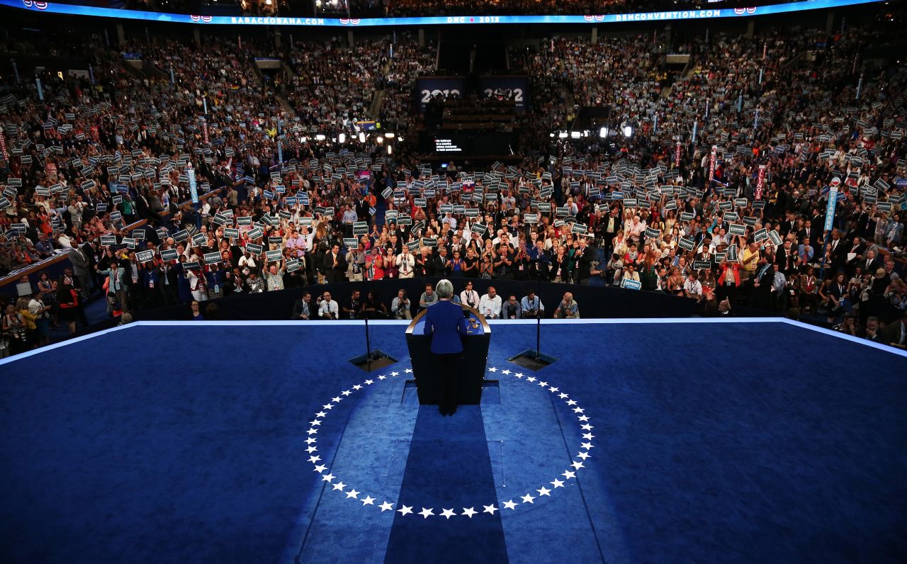 Warren speaks at the Democratic National Convention in September 2012.