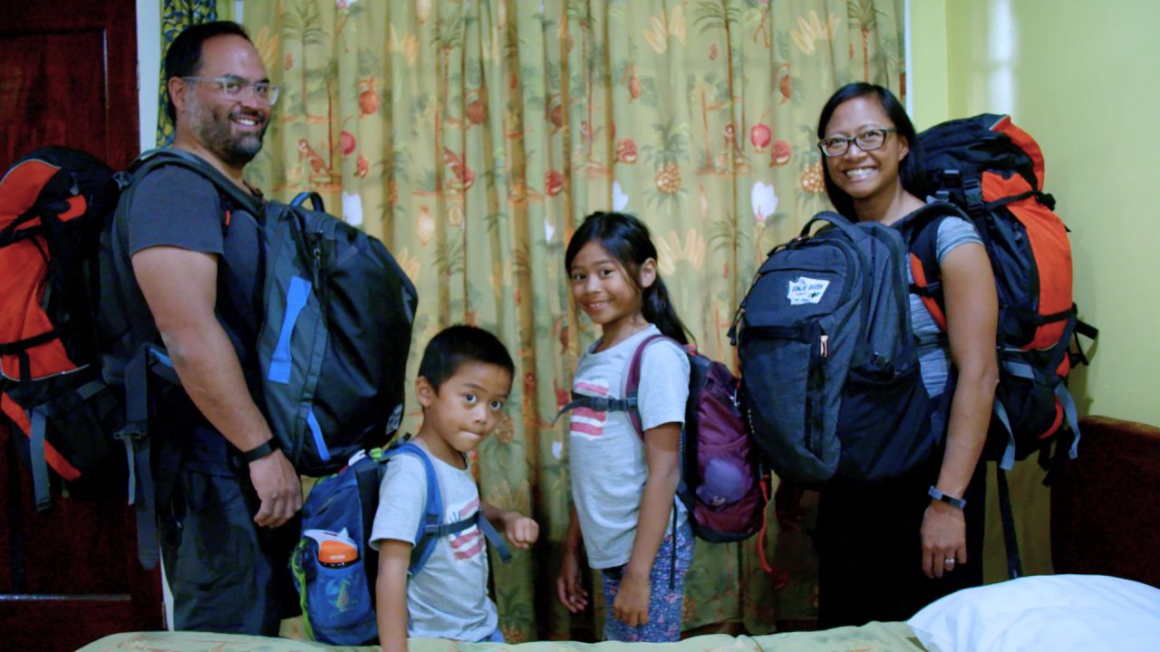 Clint Bush, Julian, Mira and Astrid Vinje in Costa Rica back in 2019.