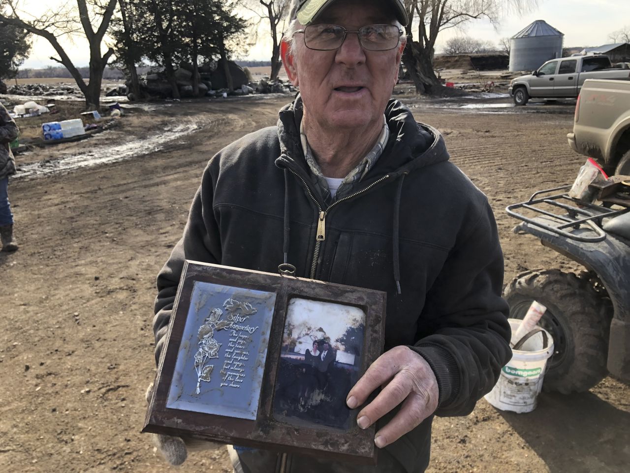 Willard Ruzicka on his family's farm in Verdigre, Nebraska, on March 18.