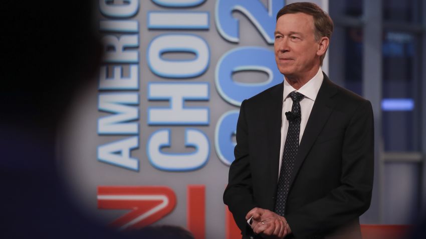 Former Colorado Gov. and Democratic Presidential hopeful John Hickenlooper listens to a question during his CNN Town Hall at CNN Center on Thursday, March 20, 2019, in Atlanta, Ga. Elijah Nouvelage for CNN