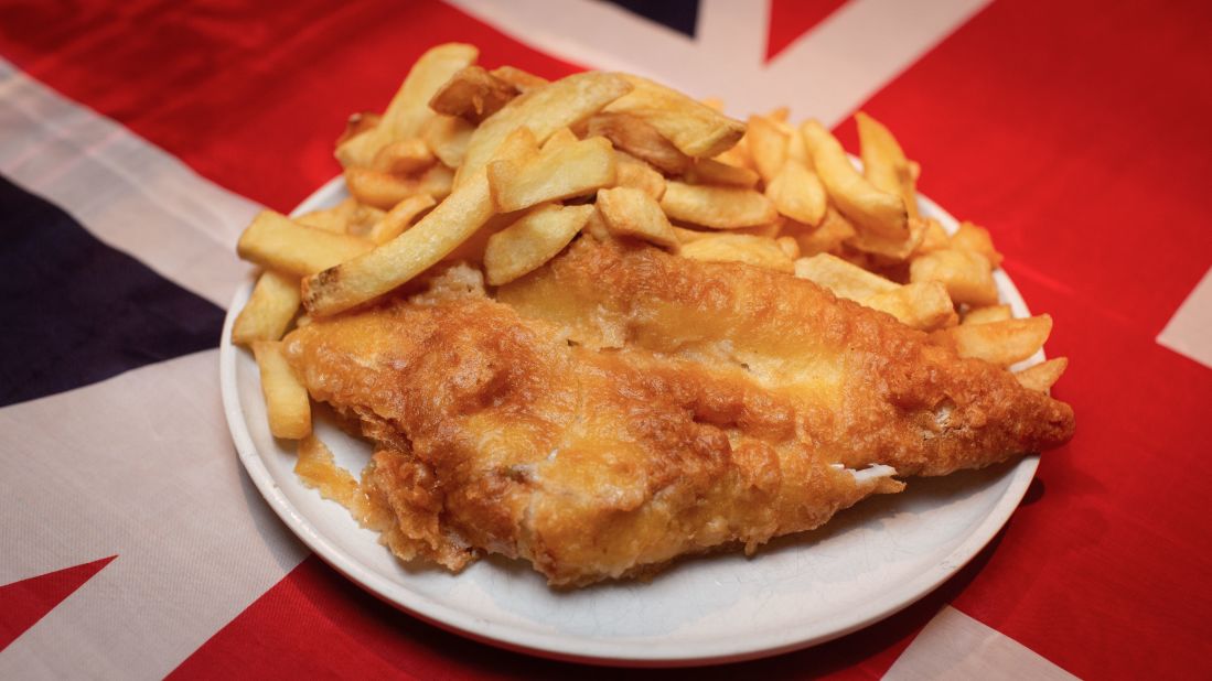 <strong>Fish and chips:</strong> As British as, er, fish and chips.