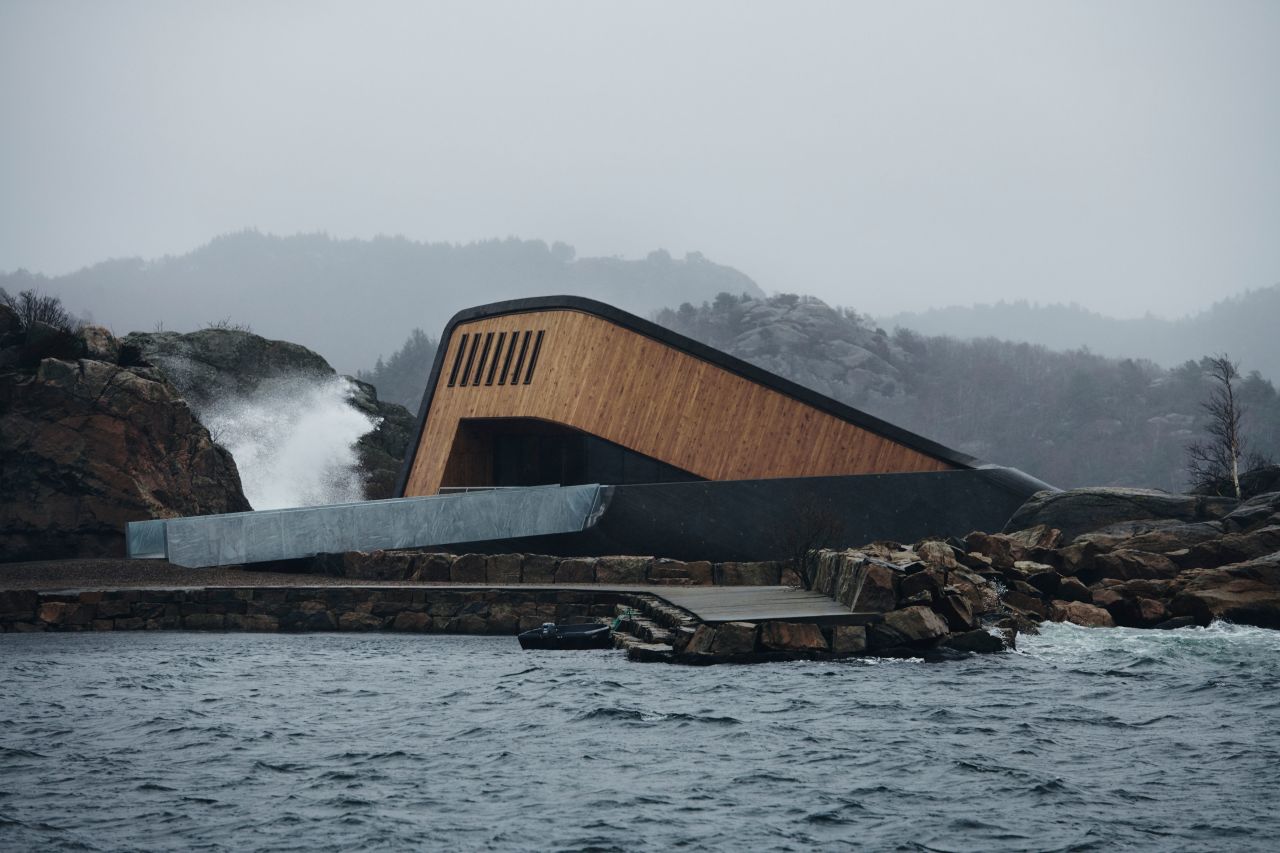 Under, Europe's first underwater restaurant, is now open in the small town of Båly, overlooking the Skagerrak strait, in the southernmost area of Norway.