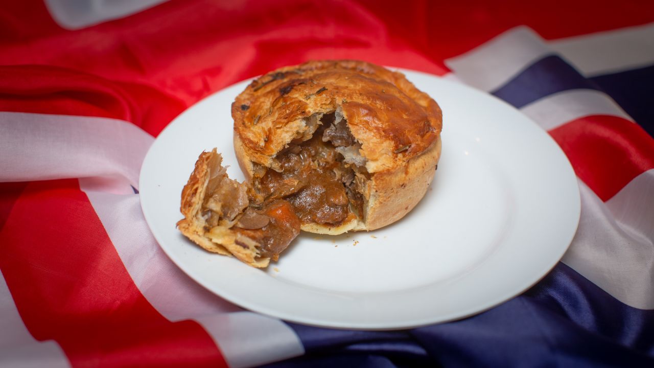 We couldn't find a steak and kidney pudding to photograph. So imagine this pie, but upside down.