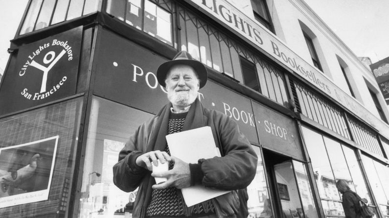 <strong>Working for a literary city. </strong>San Francisco will declare March 24, 2019, Lawrence Ferlinghetti Day for all he's done for his beloved city. The San Francisco Board of Supervisors accepted several of his recommendations to change local street names after some of San Francisco's best known artists and writers. Ferlinghetti is shown here in 1988.