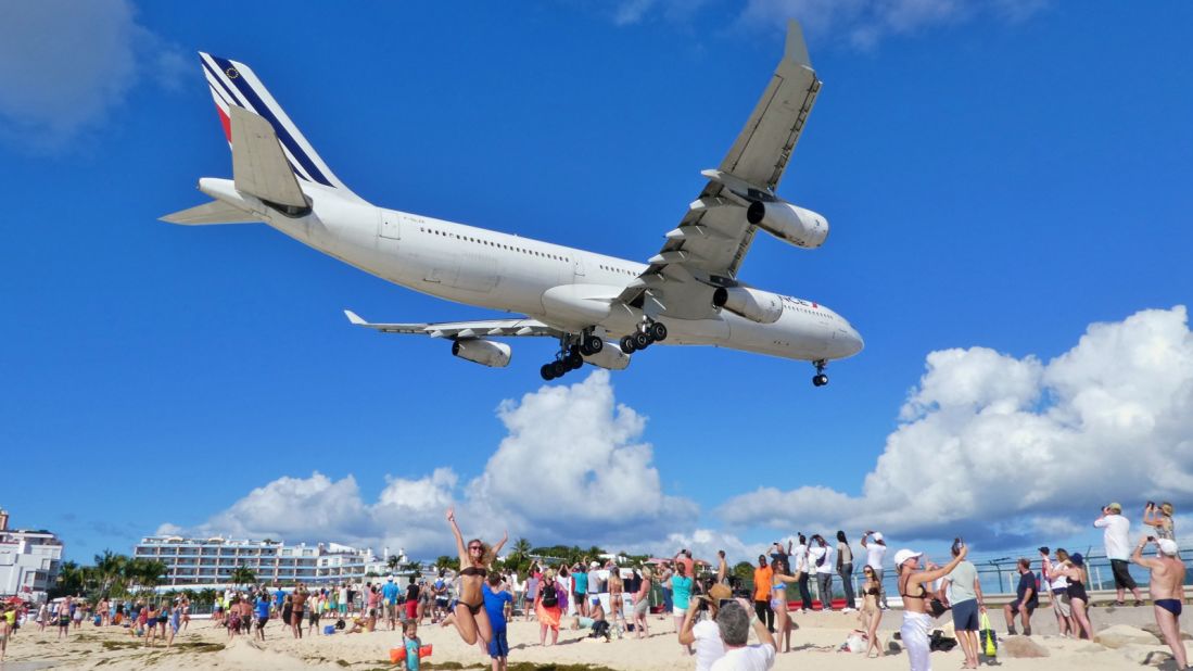 <strong>7. Princess Juliana International Airport, St. Maarten: </strong>It's just beautiful," a 2019 voter said of the view on landing at this airport in the beautiful island of St. Maarten. "The water, the color, the land to the side and yes -- the awesome approach just above spectators' heads can't be beat!"