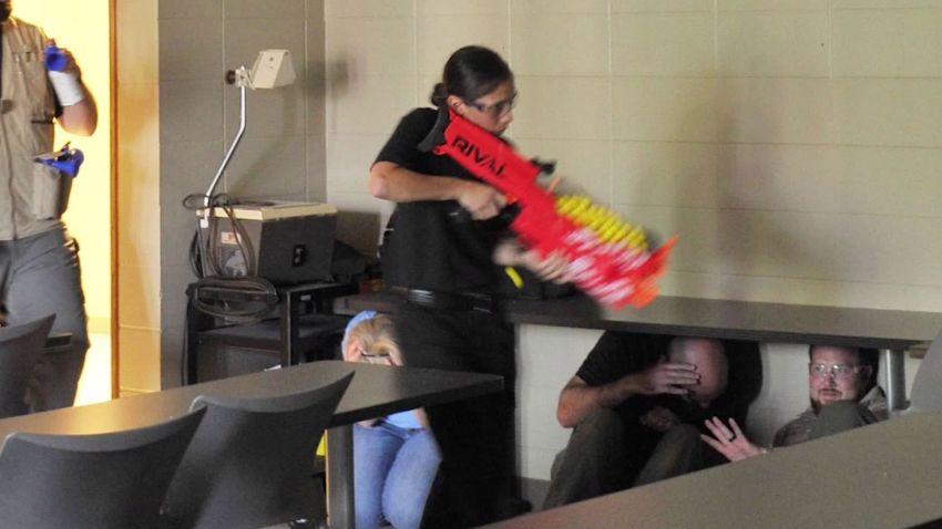 IN school teachers shot with pellets in active shooter drill