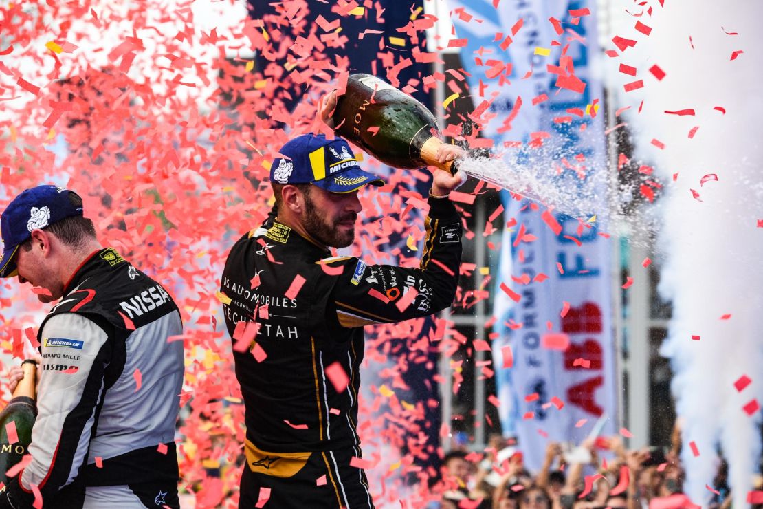 Jean-Eric Vergne celebrates ending his poor run of form in Sanya