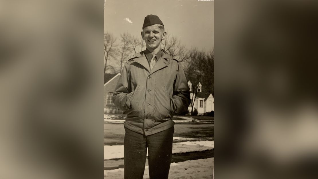 Second Lt. Lynn Hadfield poses in 1943.