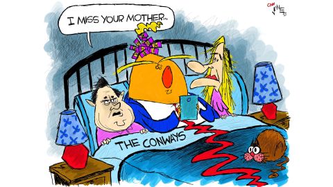 conways and trump cartoon