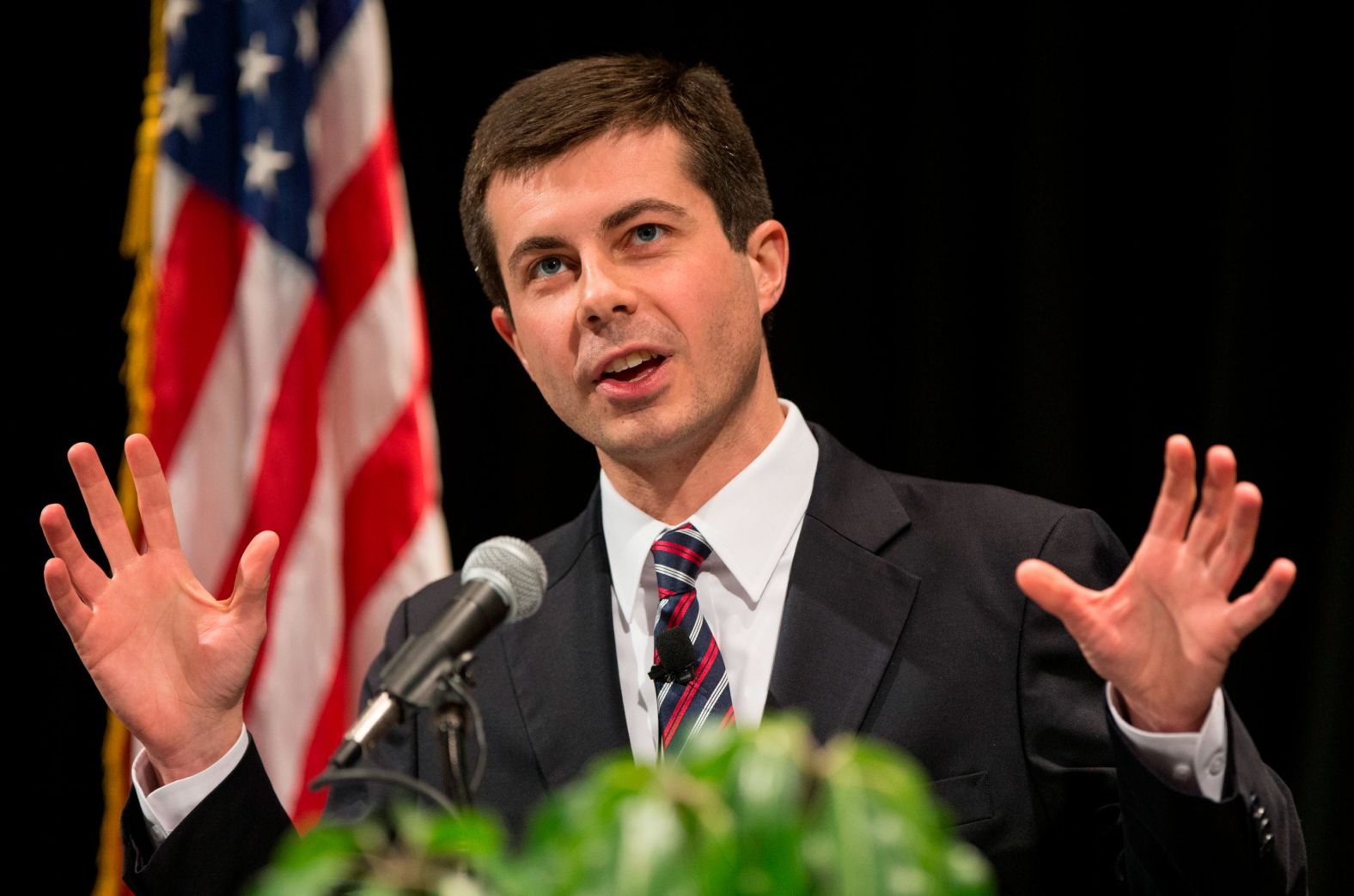 Buttigieg delivers his State of the City address in February 2014.