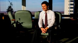 SOUTH BEND, IN - DECEMBER 18: South Bend Mayor Pete Buttigieg poses for a portrait at his office on Tuesday, December 18, 2018 in South Bend, Indiana. Buttigieg, a two term mayor who was elected at the age of 29, announced December 17, during a news conference that he would not seek a third term for mayor of South Bend. In the coming weeks, Buttigieg says he will make a decision if he will consider a run for president in 2020. Photo by Joshua Lott for The Washington Post via Getty Images