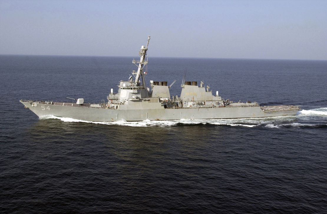 The Aegis-class destroyer USS Curtis Wilbur sails November 18, 2001 in support of Operation Enduring Freedom.
