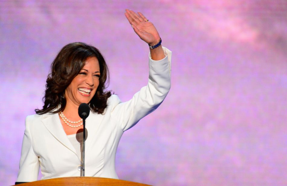 Harris speaks on the second night of the 2012 Democratic National Convention.