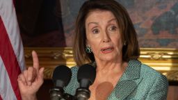 US Speaker of the House Nancy Pelosi speaks during the Friends of Ireland Luncheon attended by US President Donald Trump at the US Capitol in Washington, DC, March 14, 2019. (Photo by SAUL LOEB / AFP)        (Photo credit should read SAUL LOEB/AFP/Getty Images)