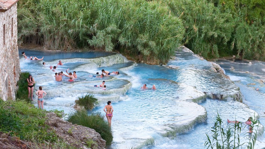 Saturnia's hot springs are known for their therapeutic properties.