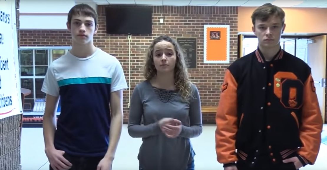 Jonah Hoffman, Paige Tayloe and Trey Fisher are students at Owensville High School in Missouri.