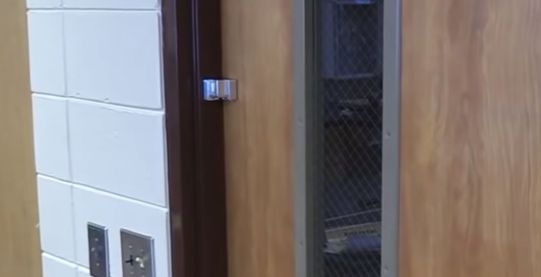 Students from Owensville High School designed a steel lock that can be added to the inside of any door.