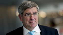 Stephen Moore, visiting fellow at the Heritage Foundation, stands for a photograph following a Bloomberg Television interview in Washington, D.C., U.S., on Friday, March 22, 2019. President Donald Trump said he's nominating Moore, a long-time supporter of the president, for a seat on the Federal Reserve Board.
