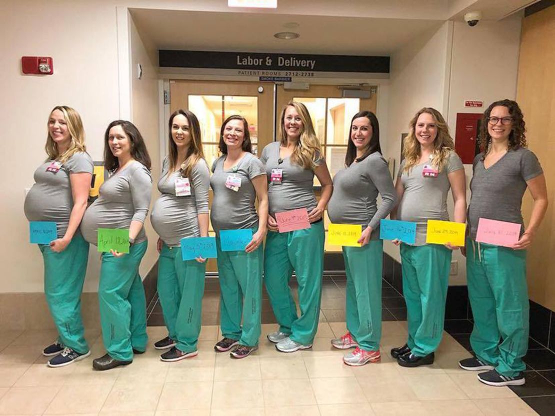 nine pregnant nurses