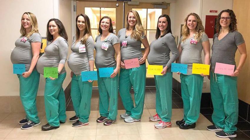 nine pregnant nurses