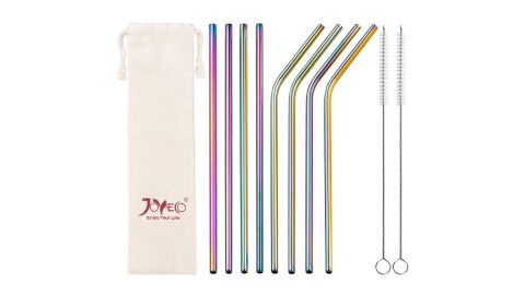 <strong>Sip your drinks with an eco-friendly rainbow metal straw</strong> Stainless Steel Rainbow Metal Straws Set of 8 ($9.97; <a href="https://amzn.to/2Yf8ff0" target="_blank" target="_blank">amazon.com</a>)