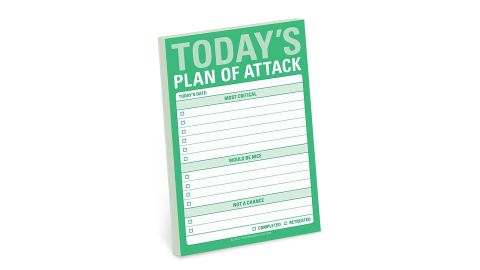<strong>A funny to-do list that will help keep your priorities straight</strong> Today's Plan of Attack Great Big Stickies ($5.95; <a href="http://www.anrdoezrs.net/links/8314883/type/dlg/sid/032250under15/https://www.barnesandnoble.com/w/home-gift-todays-plan-of-attack-great-big-stickies/32274120?ean=0825703125382&st=PLA&sid=BNB_ADL+Core+Generic+Home+-+Desktop+Medium&sourceId=PLAGoNA&dpid=tdtve346c&2sid=Google_c&gclid=CjwKCAjw7MzkBRAGEiwAkOXexPTBs5CY52fN2HWWtN0UgsGxV9vQbYKL85IimEahpw-1m0JbZJ-vvhoCi-sQAvD_BwE" target="_blank" target="_blank">barnesandnoble.com</a>) 