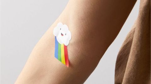 <strong>A rainbow bandage for when you get a boo-boo </strong>Shaped Adhesive Bandage ($6 for a box of 18; <a href="https://click.linksynergy.com/deeplink?id=Fr/49/7rhGg&mid=43176&u1=032250under15&murl=https%3A%2F%2Fwww.urbanoutfitters.com%2Fshop%2Fshaped-adhesive-bandages%3Fcategory%3Dparty-supplies-games%26color%3D095%26quantity%3D1%26size%3DONE%2520SIZE%26type%3DREGULAR" target="_blank" target="_blank">urbanoutfitters.com</a>) <br />