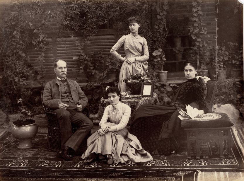 Colonial administrator Sir Auckland Colvin and his family, pictured in Simla, c.1885-87.