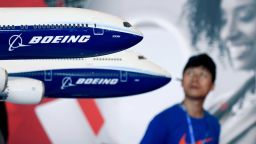 A Boeing 777X model is displayed at the Airshow China 2018 in Zhuhai in southern China's Guangdong province on November 7, 2018. (Photo by WANG Zhao / AFP)        (Photo credit should read WANG ZHAO/AFP/Getty Images)