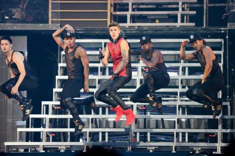 Bieber performs during his 