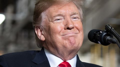 US President Donald Trump speaks after touring the Lima Army Tank Plant at Joint Systems Manufacturing in Lima, Ohio, March 20, 2019. (Photo by SAUL LOEB / AFP) (Photo credit should read SAUL LOEB/AFP/Getty Images)