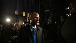 Michael Avenatti, attorney and founding partner of Eagan Avenatti LP, center, leaves the federal court in New York, U.S., on Monday, March 25, 2019. Avenatti was charged by federal prosecutors on both coasts, accused in New York of trying to extort millions of dollars from Nike Inc. and in Los Angeles of embezzling money from a client and defrauding a bank. Photographer: Jeenah Moon/Bloomberg via Getty Images
