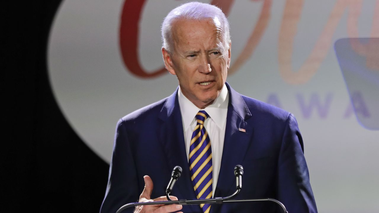 Former Vice President Joe Biden speaks at the Biden Courage Awards Tuesday, March 26, 2019, in New York. (AP/Frank Franklin II)