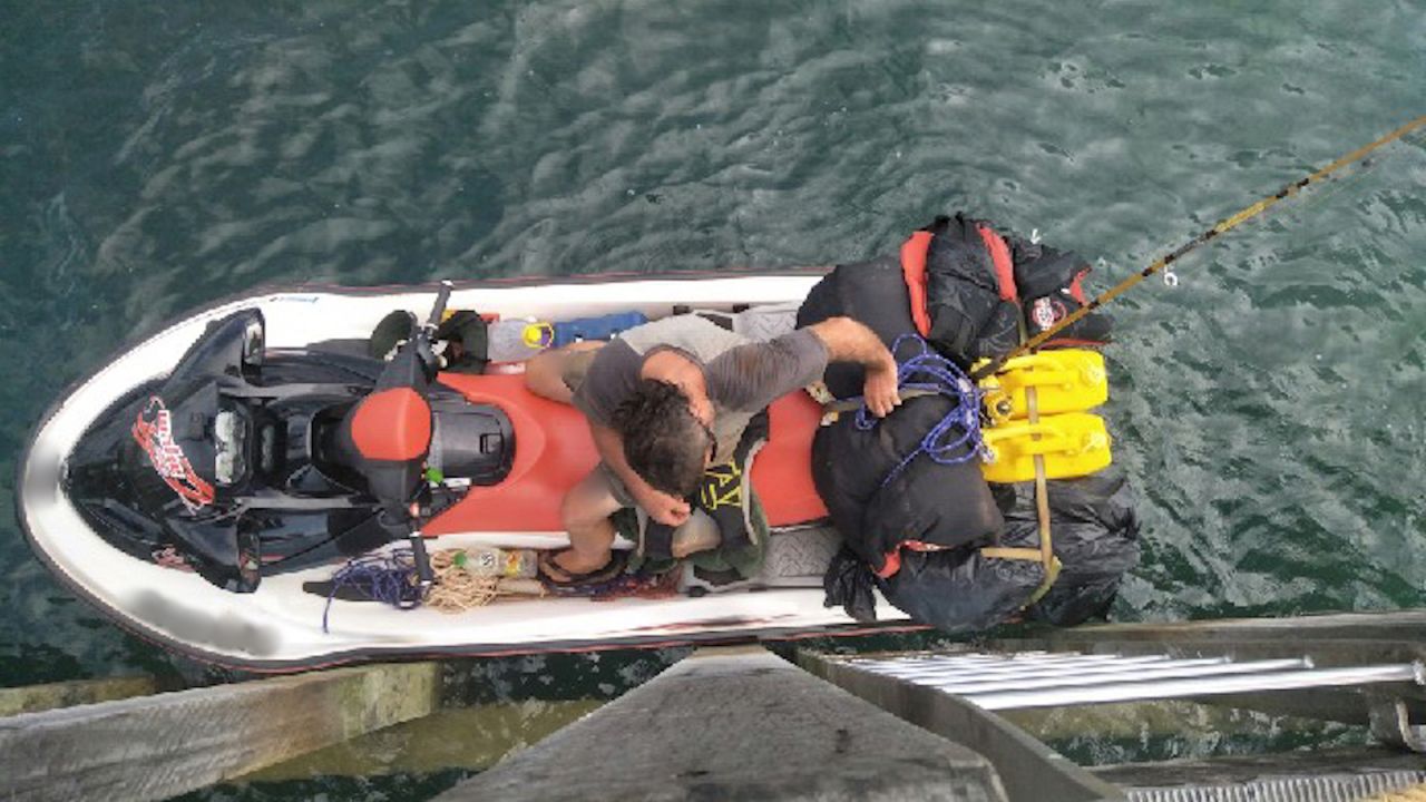The jet ski used by a fugitive apprehended in the Torres Strait. 