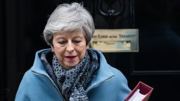 British Prime Minister Theresa May leaves 10 Downing Street in central London for the weekly PMQ session in the House of Commons on 27 March, 2019. Today, MPs will hold a series of indicative votes on alternative Brexit plans following a government defeat in the Commons as parliamentarians took control of the order paper. (Photo by WIktor Szymanowicz/NurPhoto via Getty Images)