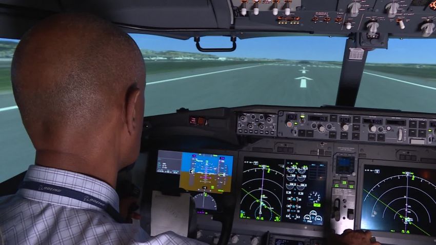 Boeing 737 Max simulator flight