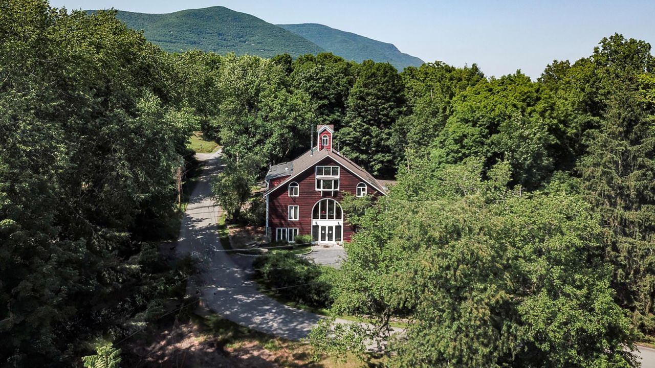 The Hawthorn, a 10,000 square-foot converted horse barn built in 1865 in Woodstock, New York.