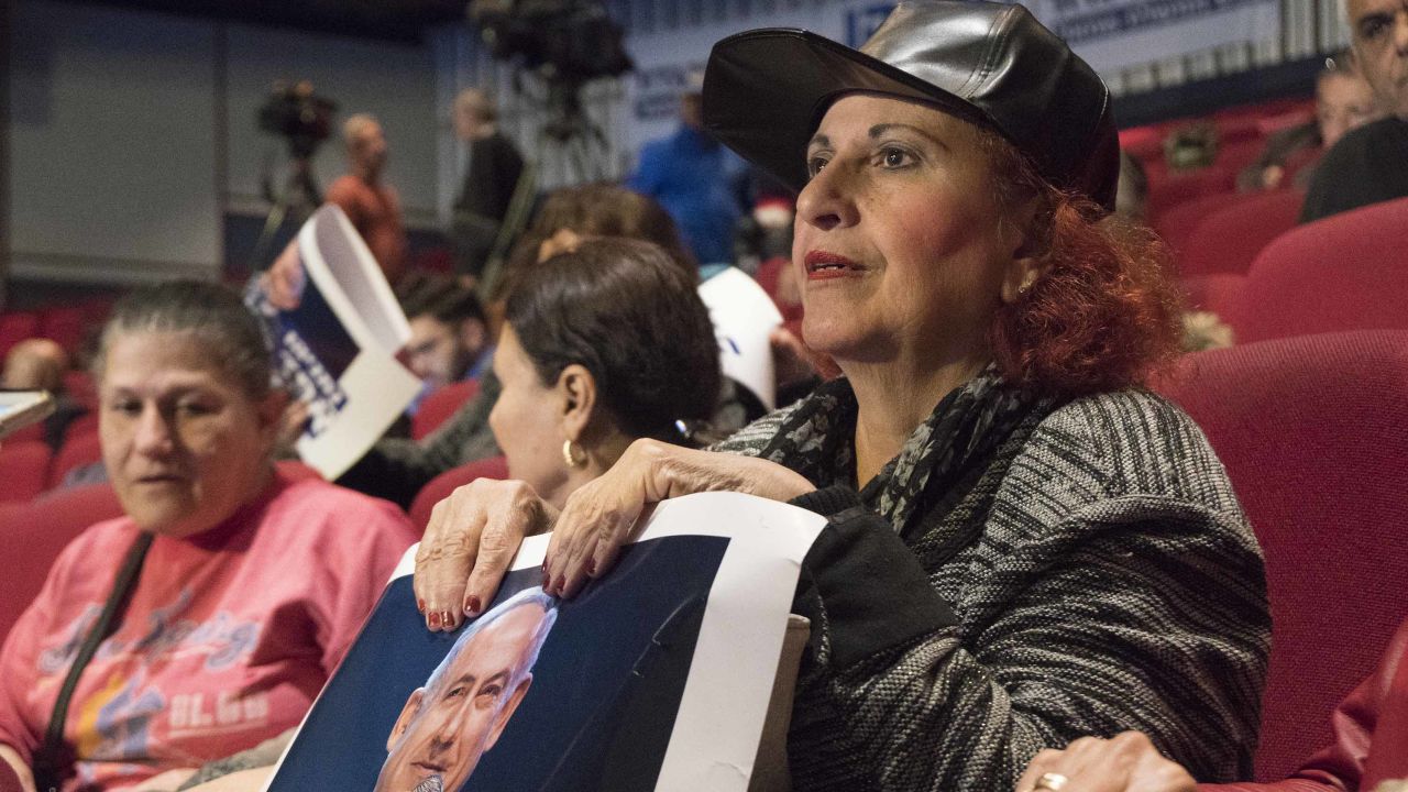 Sosh Sharabi, 66, "I'm proud of Bibi and wish him luck. No matter what we will be by his side." Aviva Machlu, 64, "I vote for Bibi because I trust him"