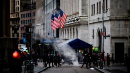 People pass the New York Stock Exchange (NYSE) in the morning hours on March 4, 2019 in New York City. (Photo by Johannes EISELE / AFP)        (Photo credit should read JOHANNES EISELE/AFP/Getty Images)