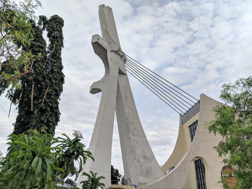<strong>St. Paul's Cathedral: </strong>Abidjan's light, all-white balletic structure by Italian architect Aldo Spirito is reminiscent of an Aeolian harp, or a crane taking flight.