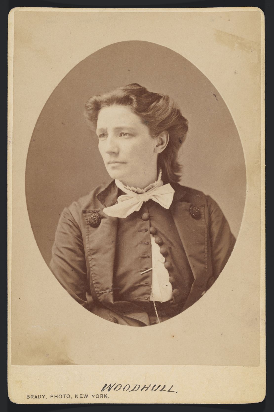 A c. 1870 portrait of Victoria Claflin Woodhull, who ran for President of the United States in 1872. 