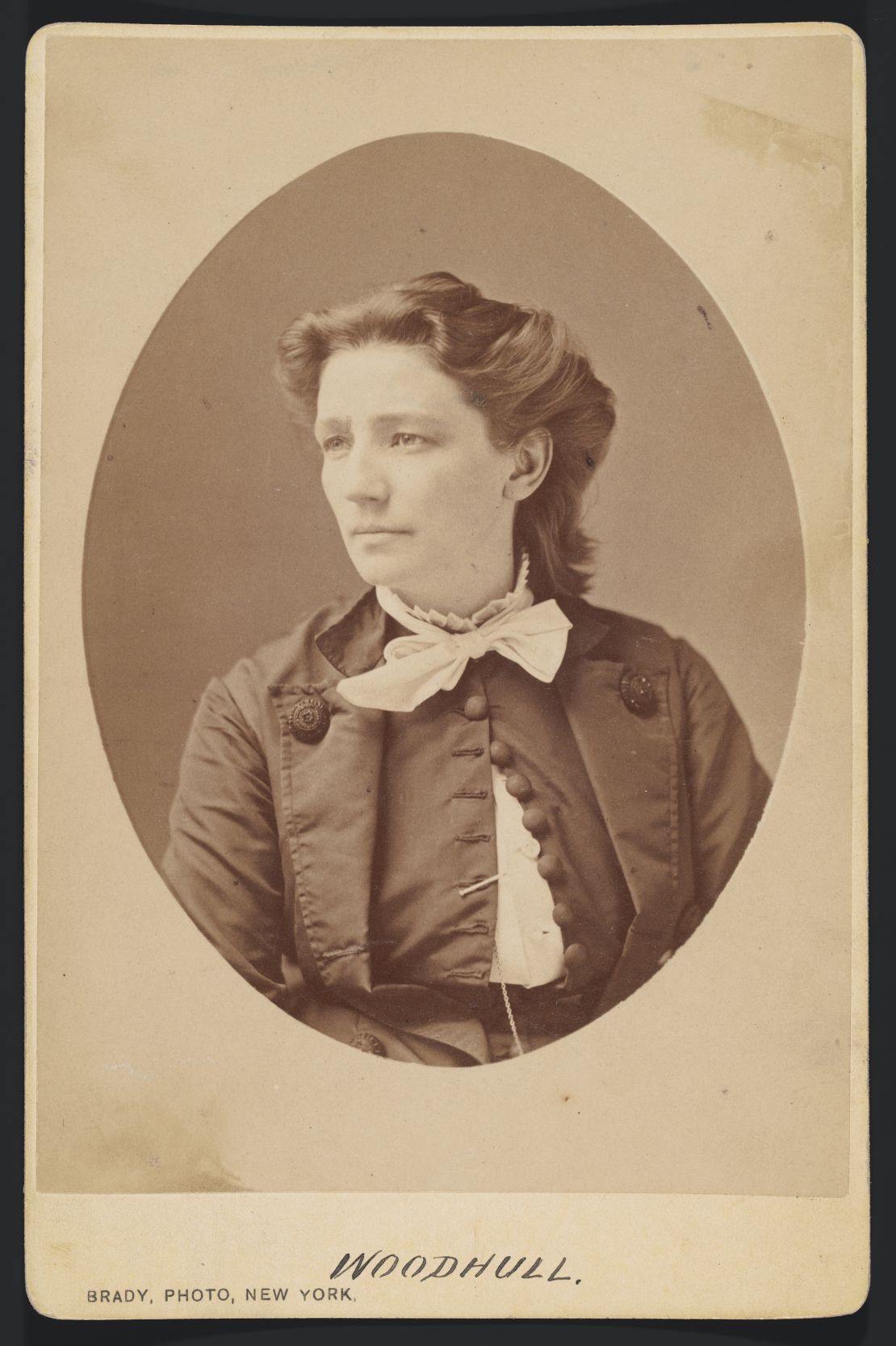 A c. 1870 portrait of Victoria Claflin Woodhull, who ran for President of the United States in 1872.